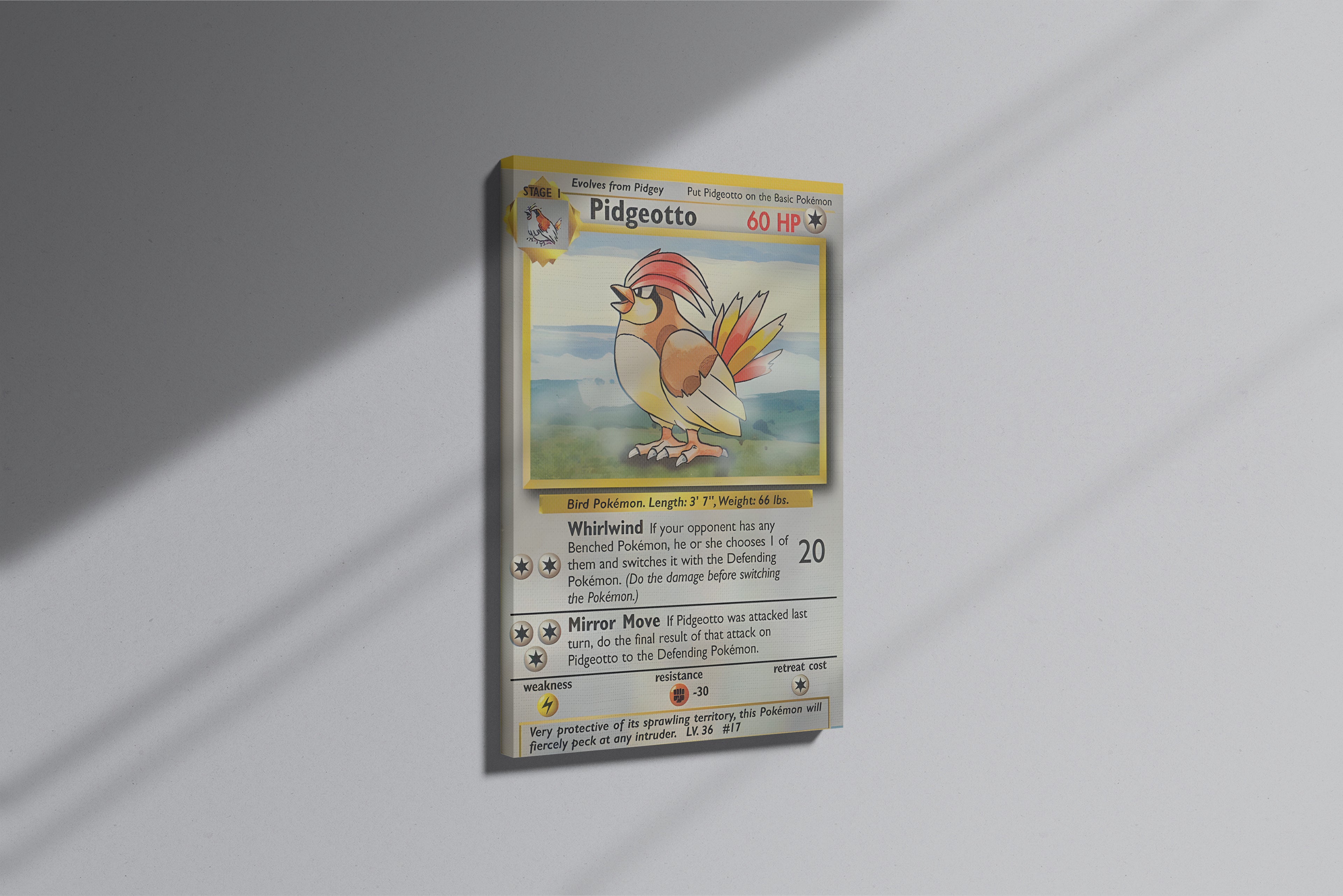 GeekCultcha Pokémon Pidgeotto Premium Canvas Print