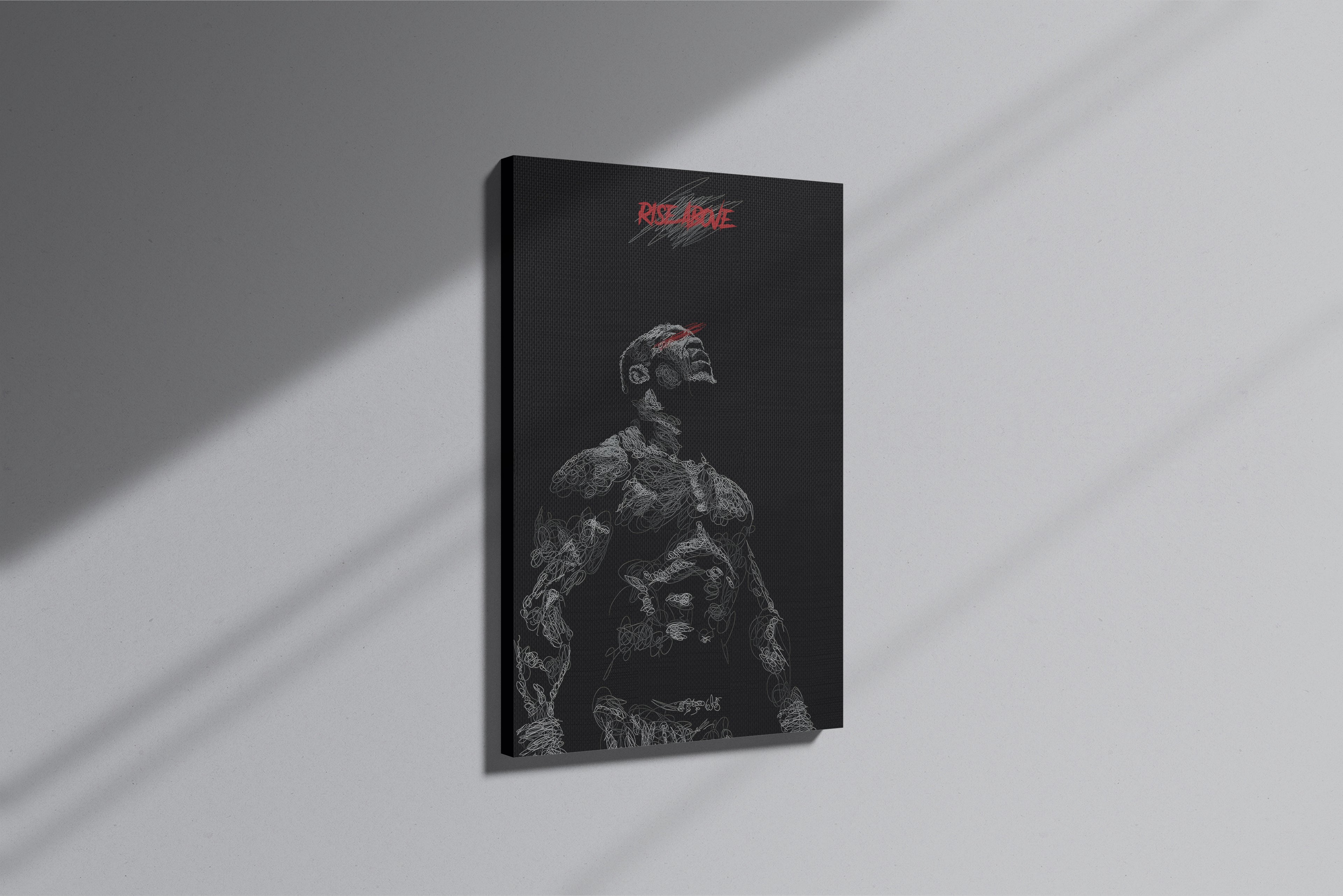 GeekCultcha Rise Above Themed Premium Canvas Painting