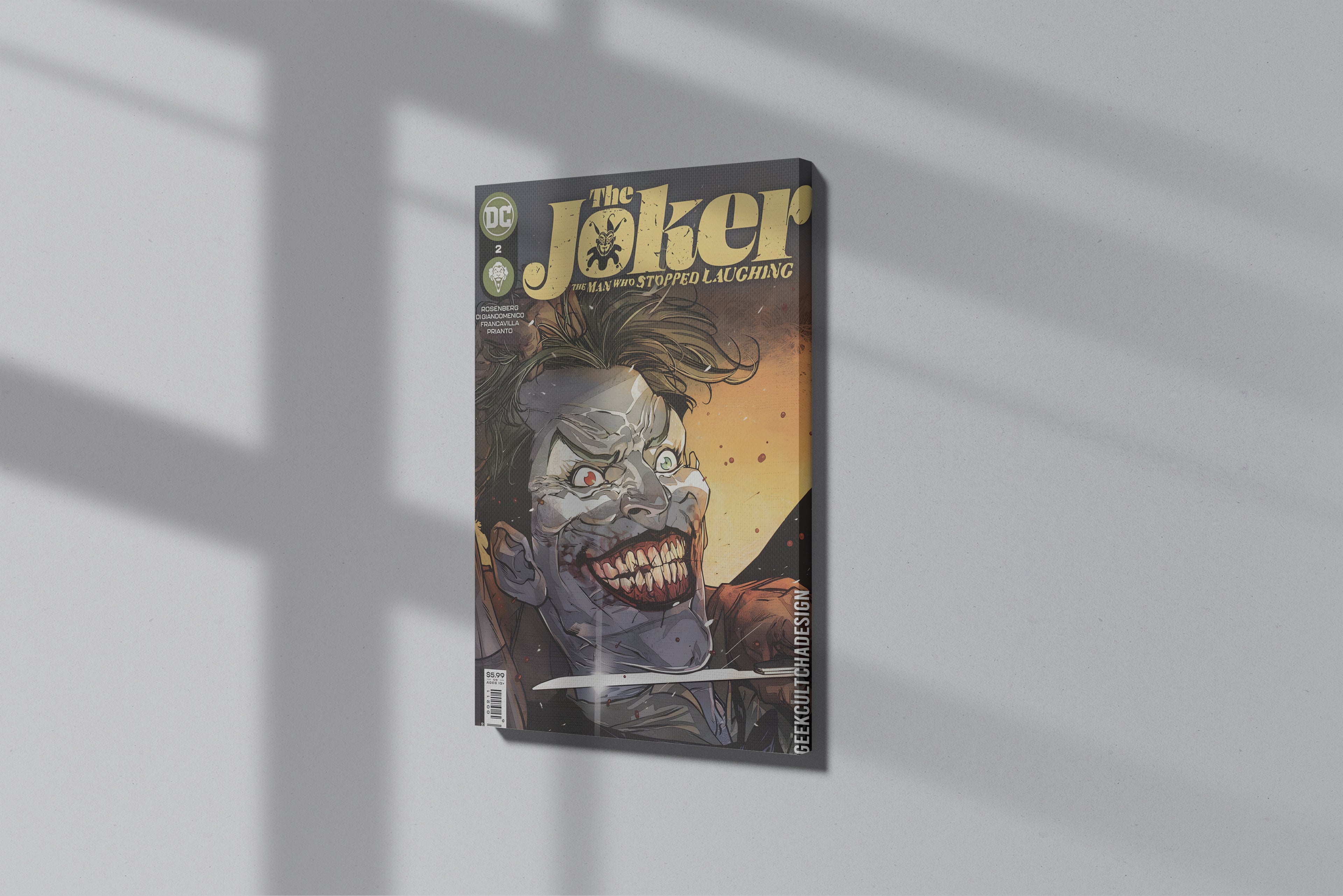 GeekCultcha DC Comics Joker Premium Canvas Painting Dynamic Design