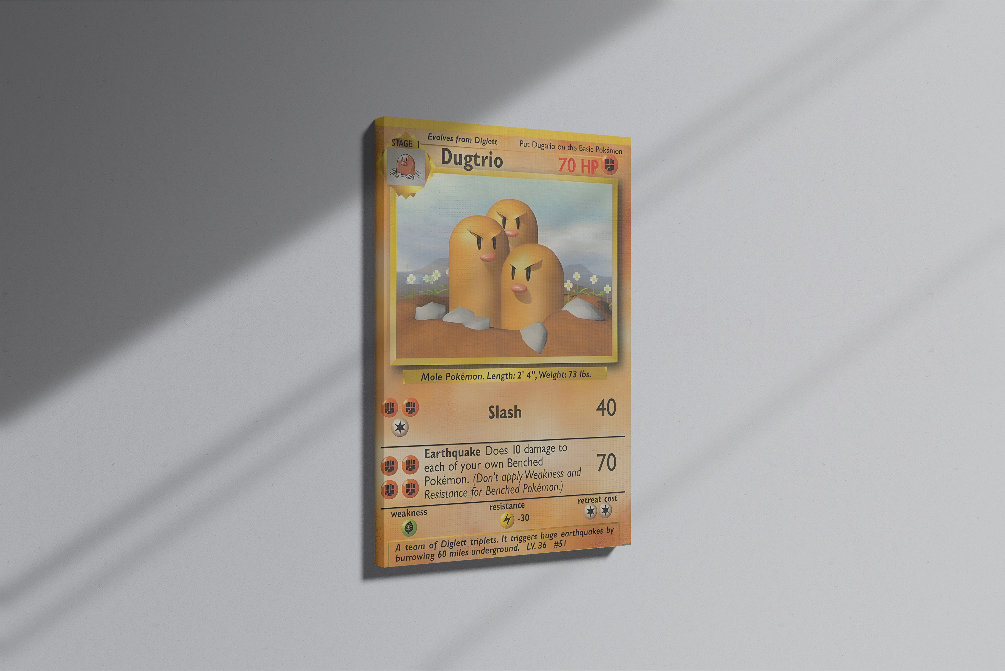 GeekCultcha Pokémon Dugtrio Premium Canvas Print