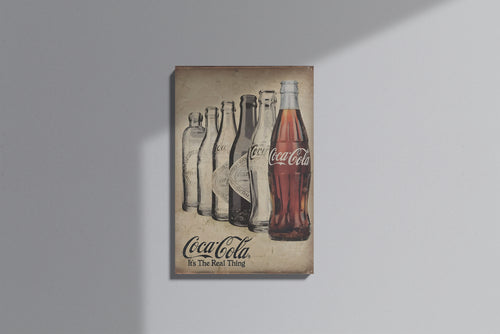 GeekCultcha Coca-Cola Historical Bottle Collection Premium Canvas Painting