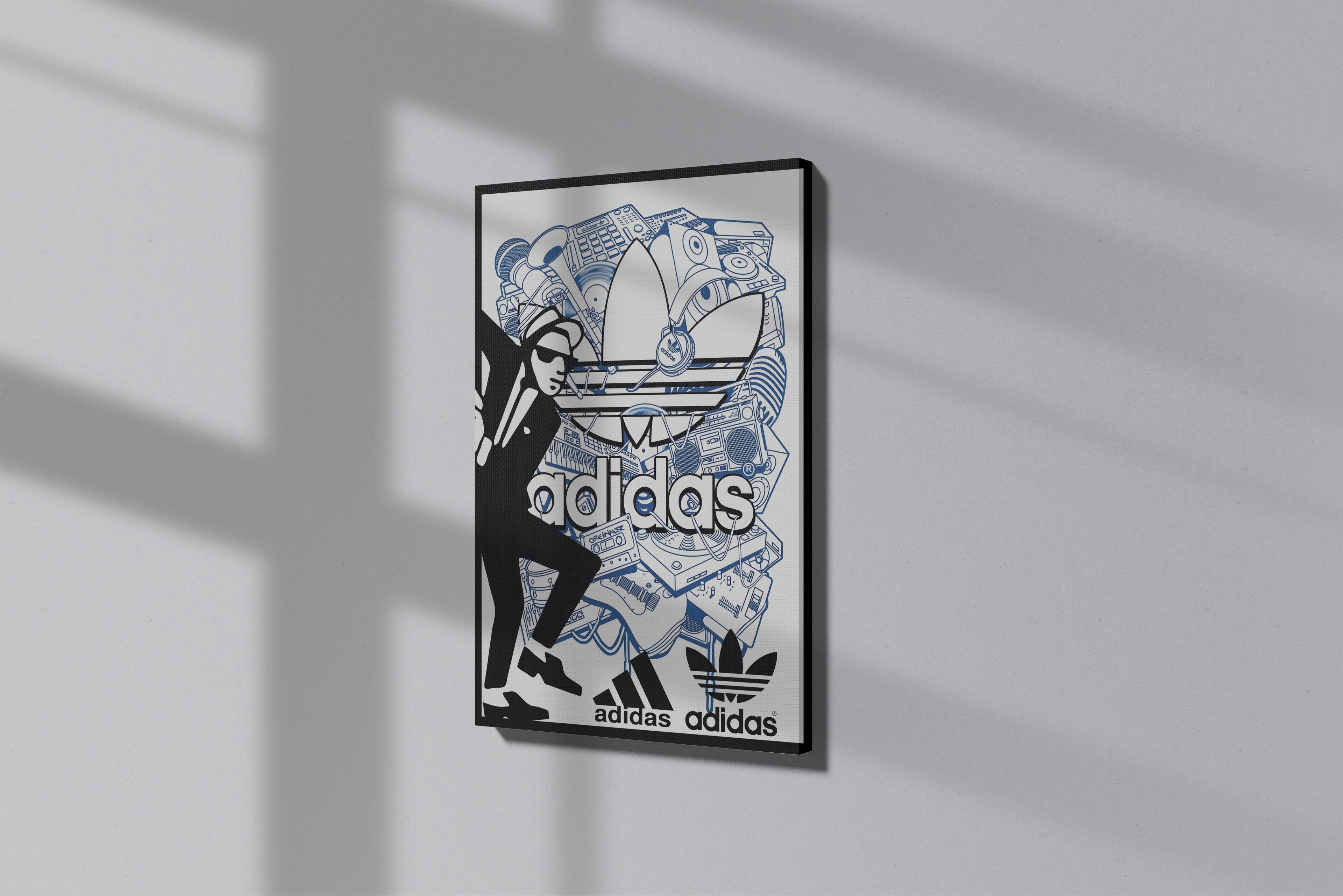 GeekCultcha Adidas Music Themed Premium Canvas Painting