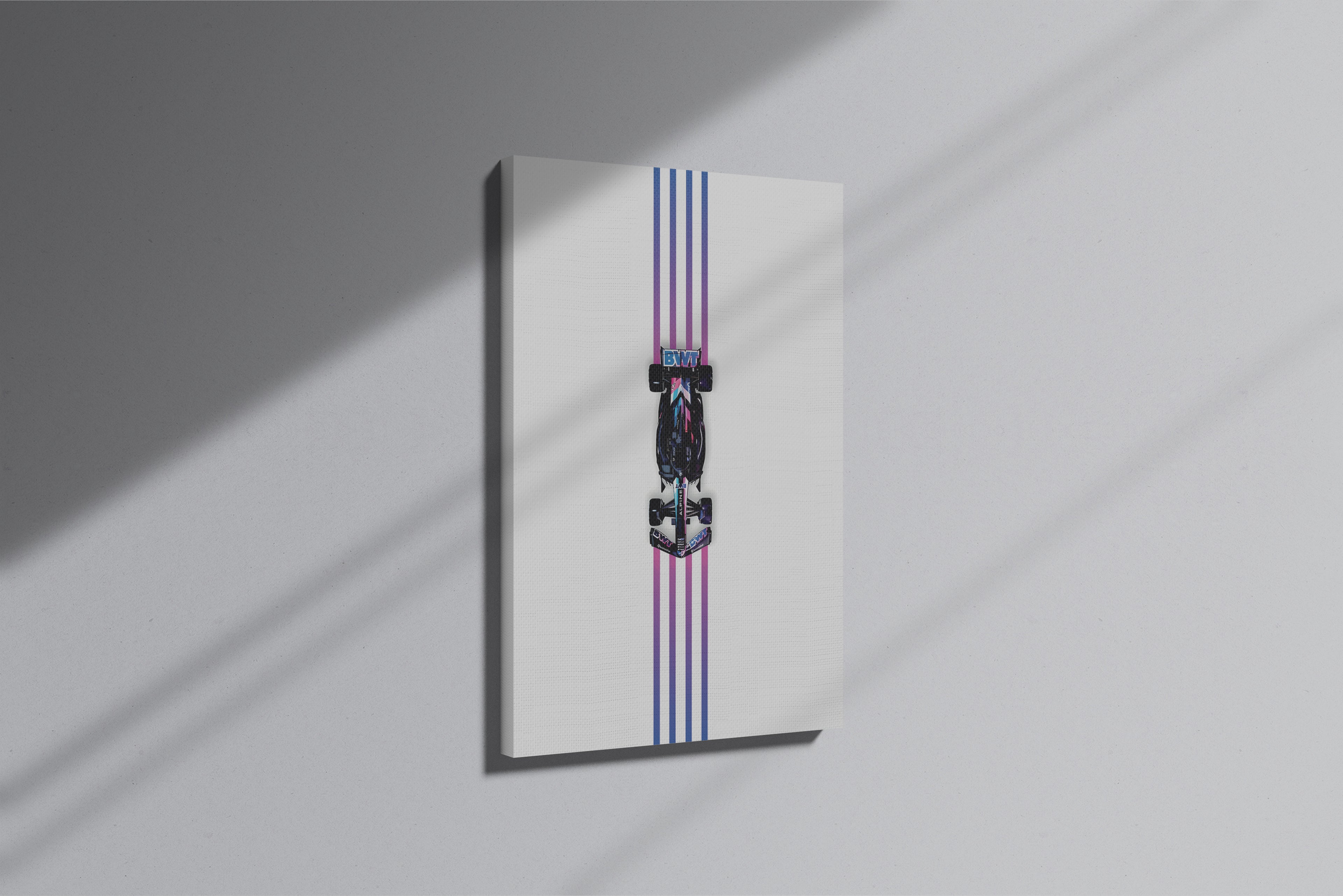 GeekCultcha Alpine F1 Car Design Premium Canvas Painting
