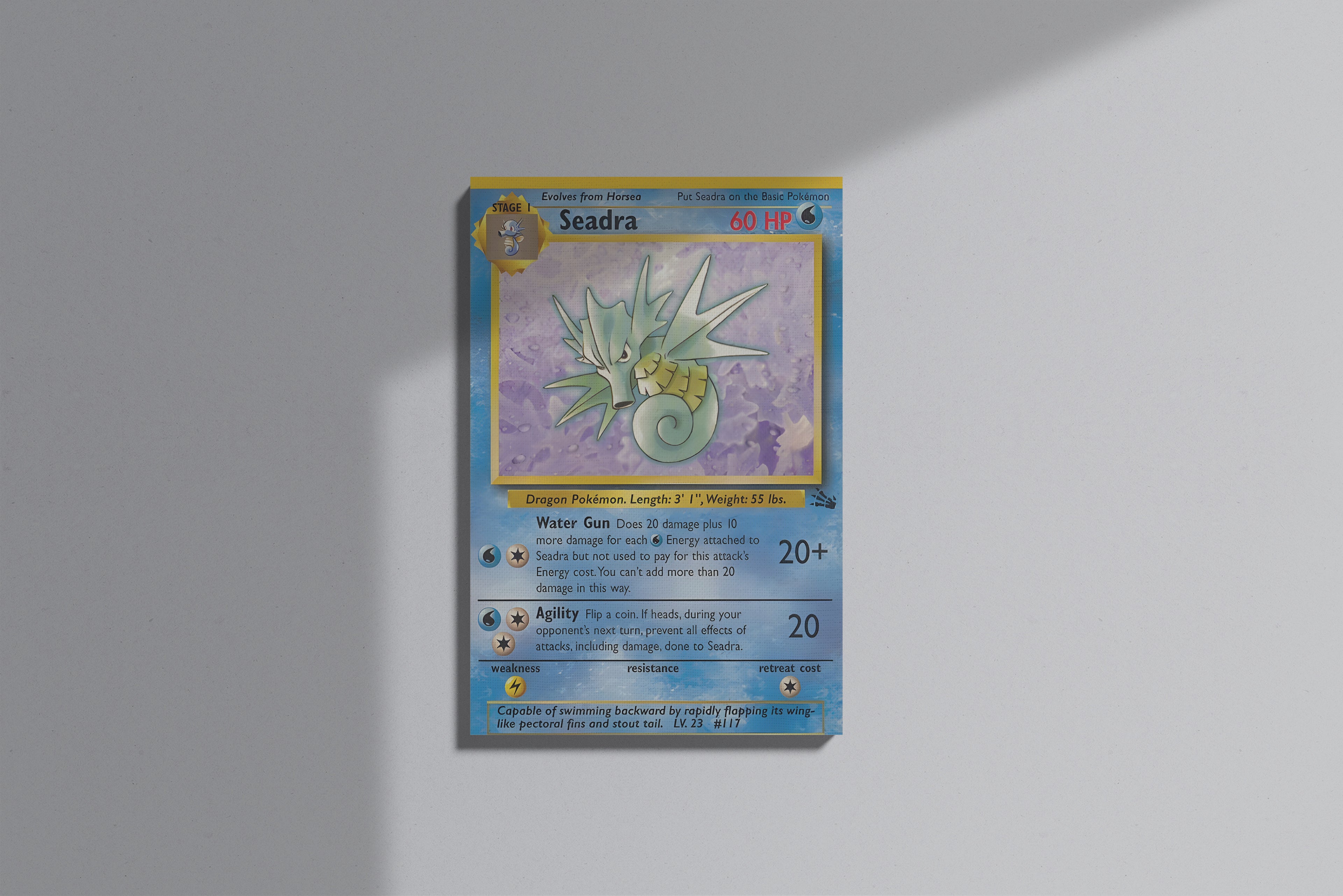 GeekCultcha Pokémon Seadra Premium Canvas Print